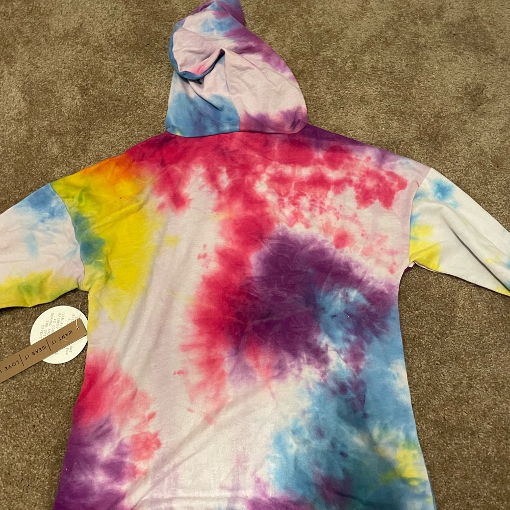 Distress multi-colored hoodie - Picture 4 of 5